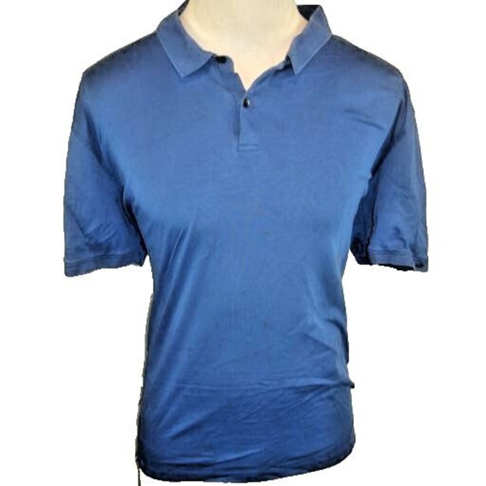 Mens CALVIN KLEIN Blue Cotton SS Golf Polo Casual Shirt  Size 2XL